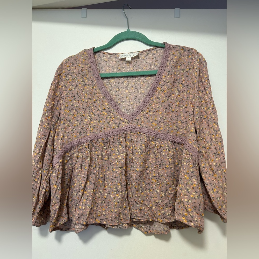 HIPPIE ROSE floral blouse - size XL